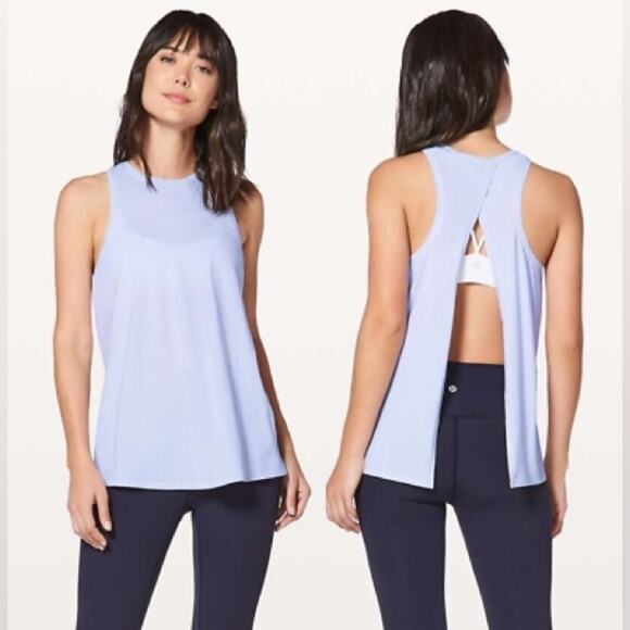 Lululemon Athletica All Tied Up Tank‎ in Serene Blue. - Picture 3 of 9